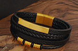 Forge Leather Bracelet (Black)