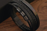Forge Leather Bracelet (Black)