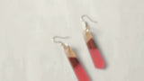 PINK RESIN AND WOOD EARRINGS | Beauty Uncovered 